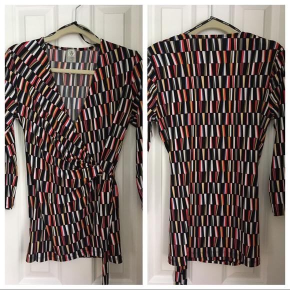 Multi print Anne Klein Long sleeve top - Picture 1 of 2